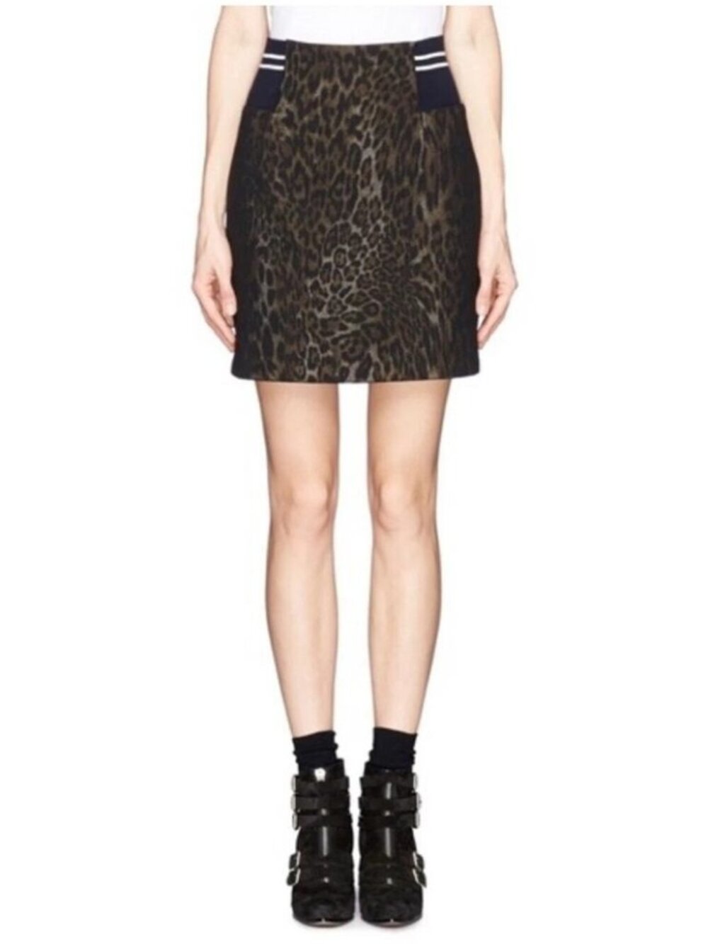 Sandro Leopard Mini Skirt